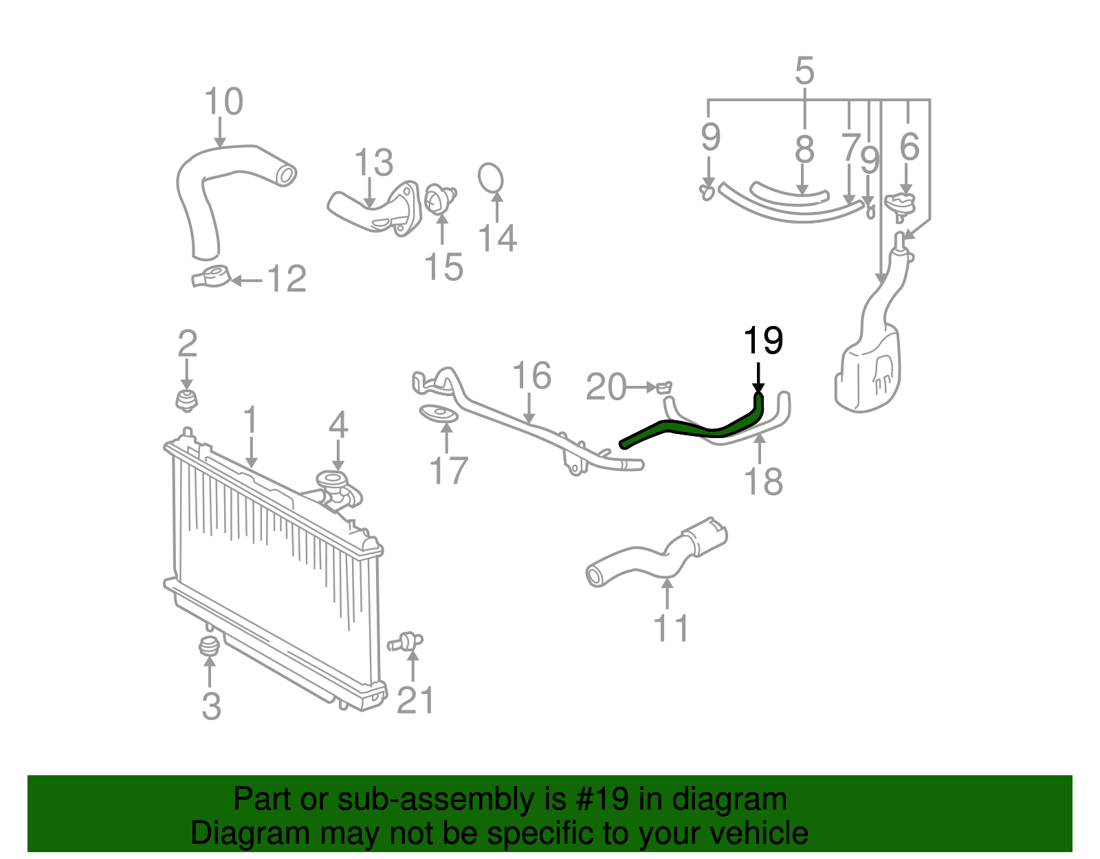 By-Pass Hose - Toyota (16264-28080)