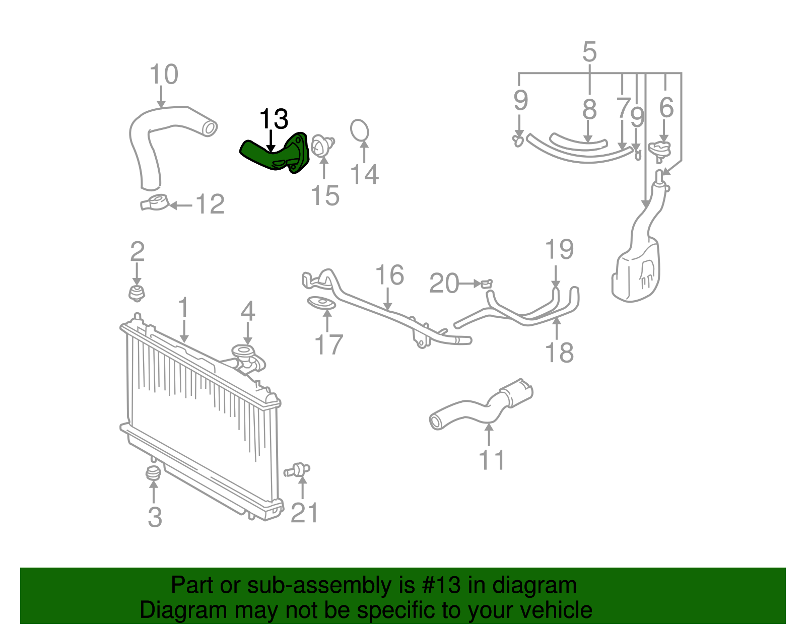 Thermostat Housing - Scion (16321-28010)
