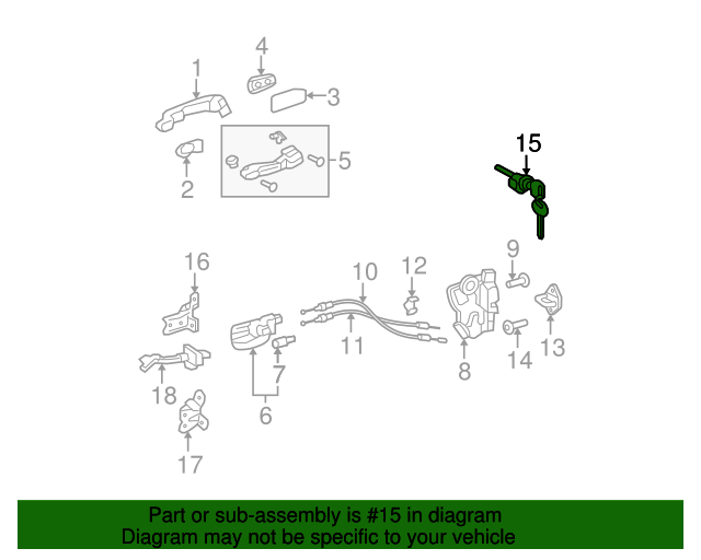 6905101030 Lock Cylinder 20032008 Toyota Matrix Boch Toyota South