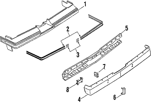 Rear Bumper for 1987 Oldsmobile Cutlass Supreme #1