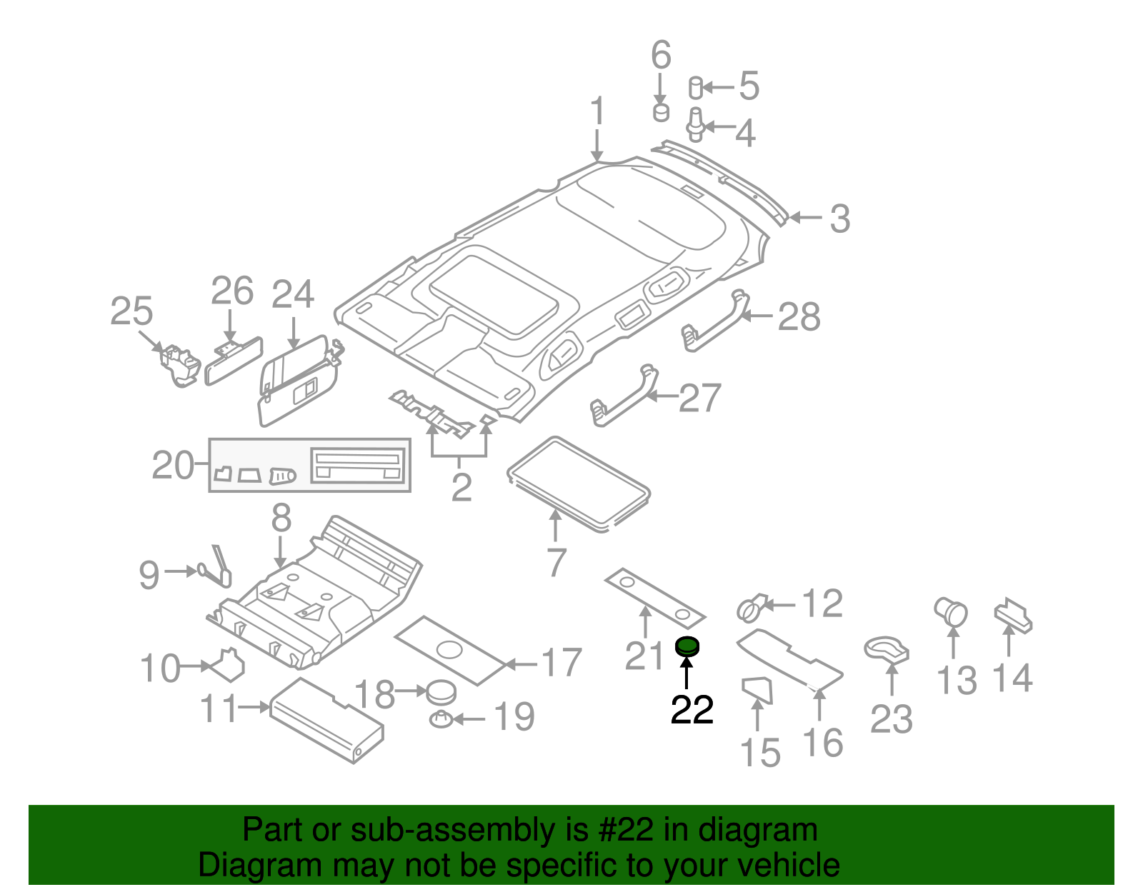 Escutcheon - Volkswagen (7L6-858-051-A-28U)