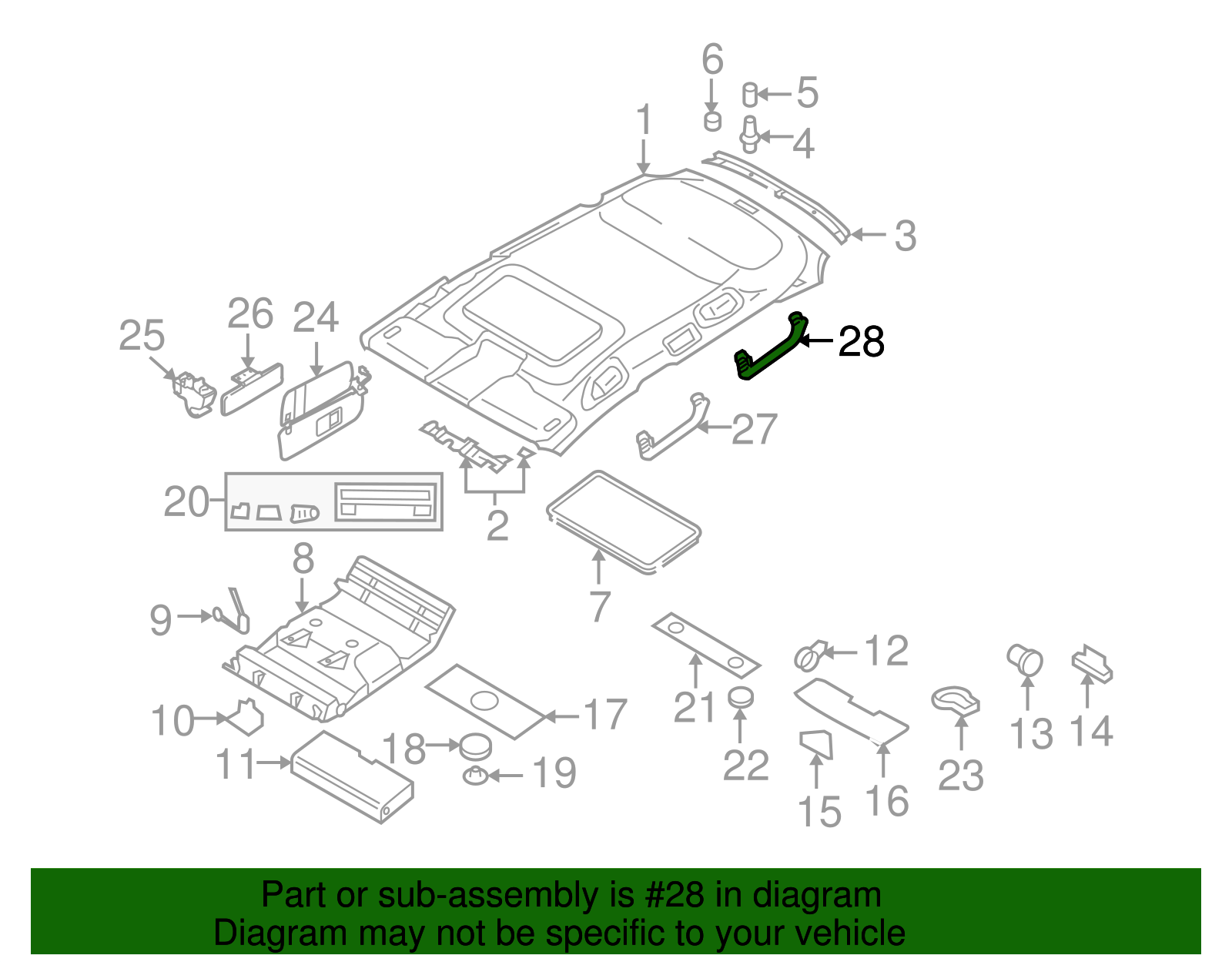 Assist Strap - Volkswagen (7L0-857-643-A-7H7)