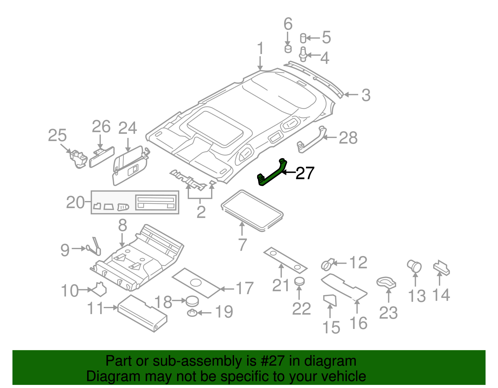 Assist Strap - Volkswagen (7L0-857-607-A-7G8)