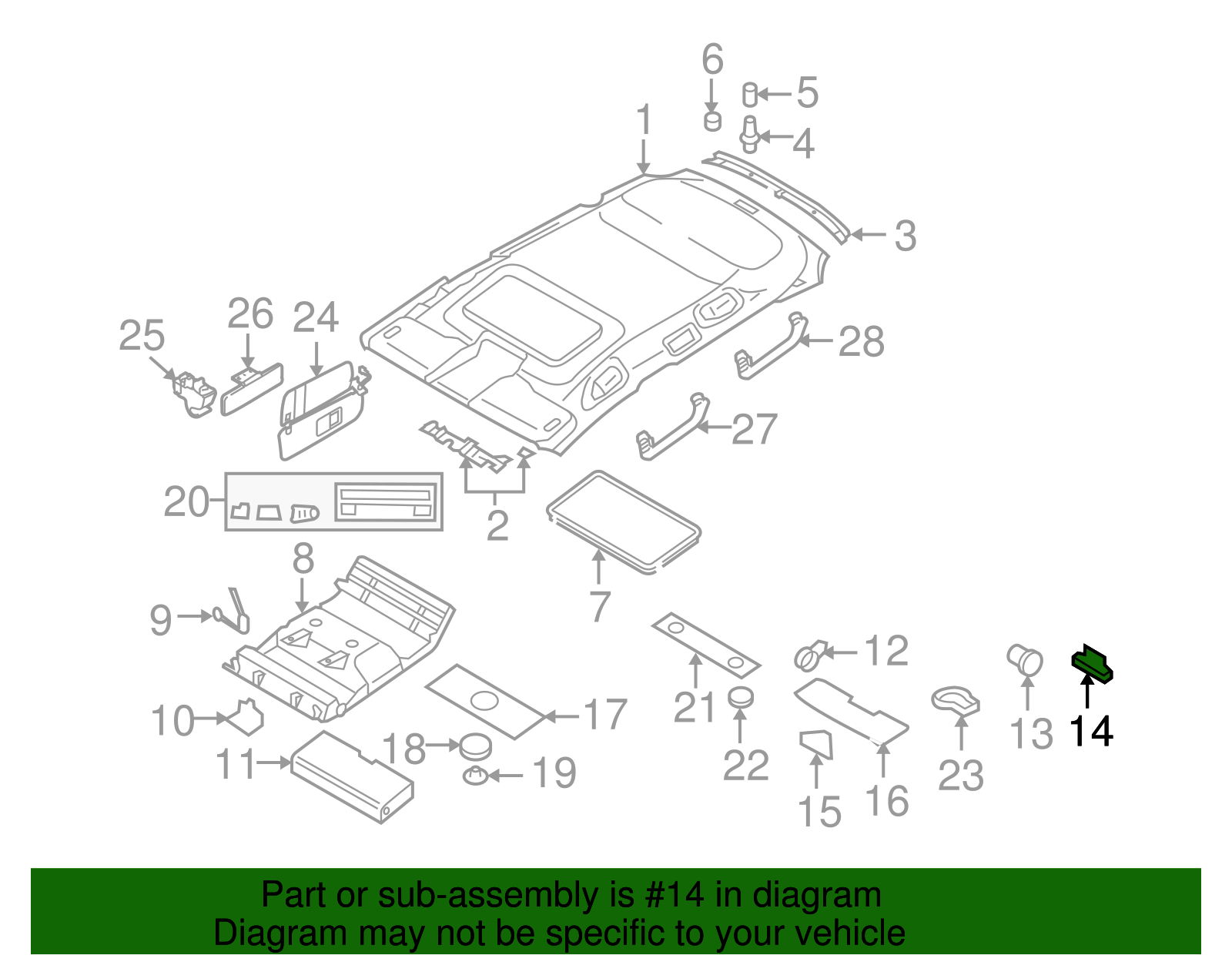 Case Button - Volkswagen (7L6-827-581-A-7G8)