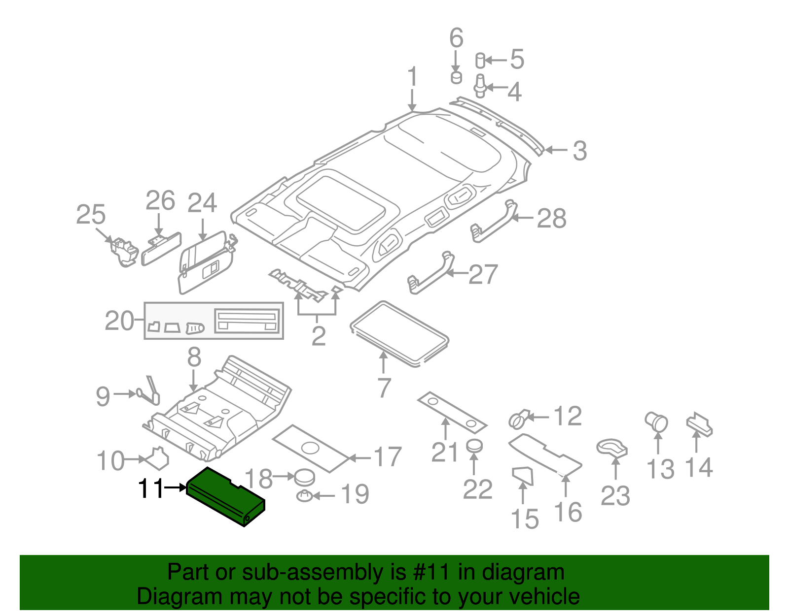 Console Compartment - Volkswagen (7L6-868-565-C-5J6)