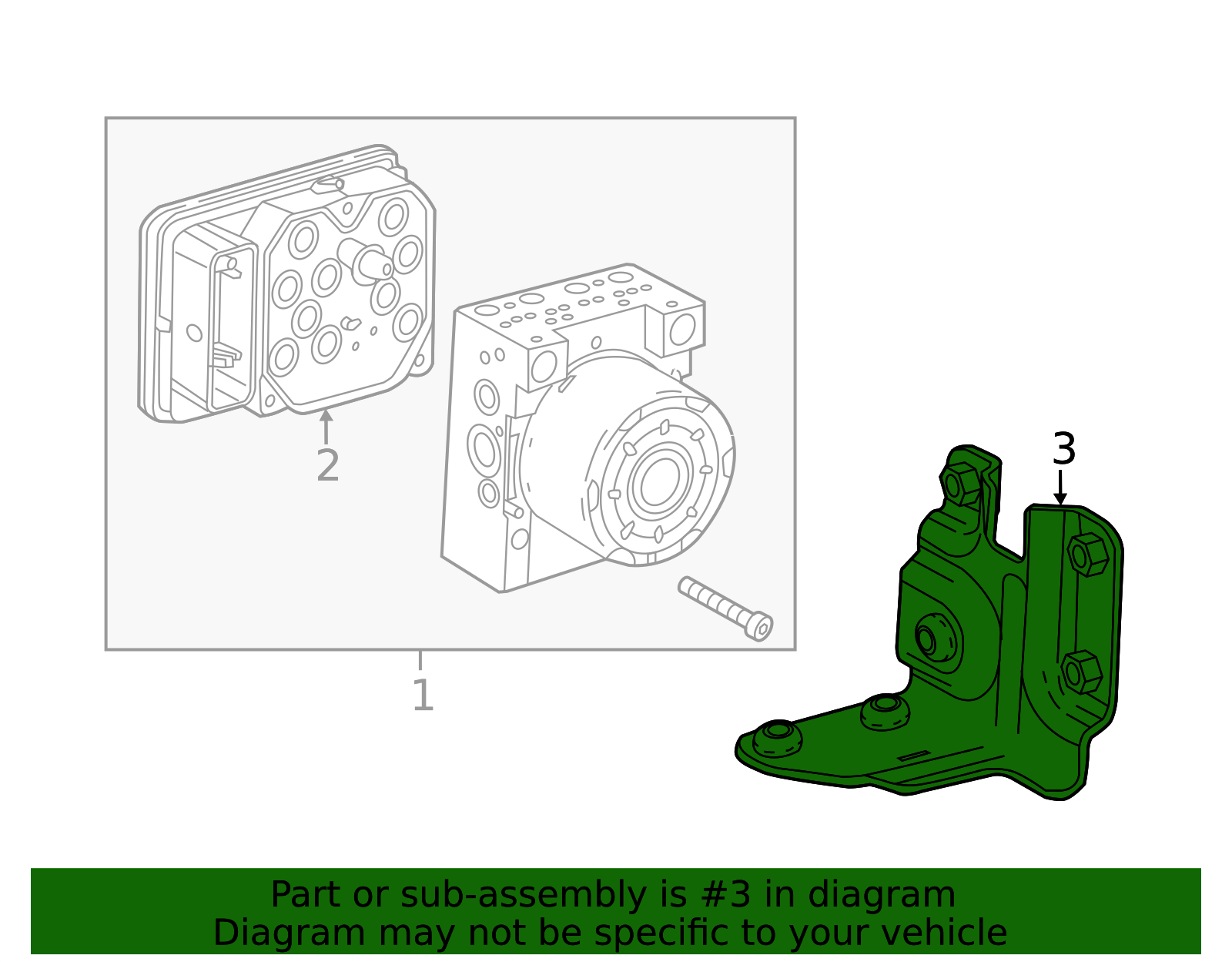 Brake Pressure Modulator Valve Bracket - GM (94777811)
