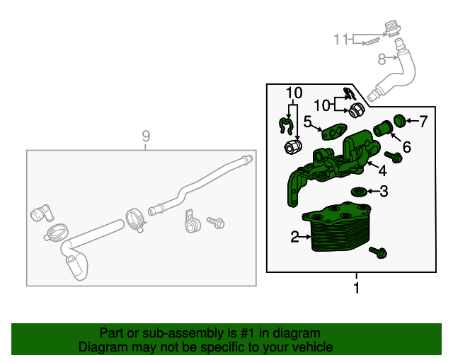 12632831 GM Engine Oil Cooler GM Parts Store