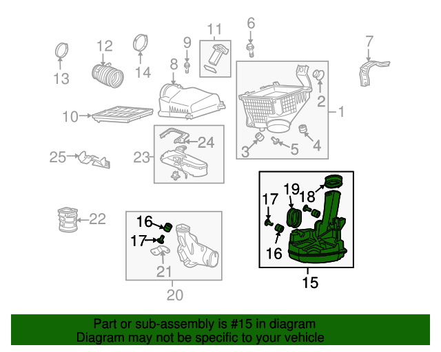 17230R70A00 Chamber Assembly, Resonator 20082012 Honda Accord