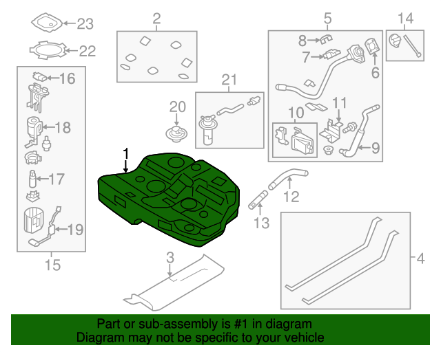 311502T500 Fuel Tank 20112015 Kia Optima Kia.Parts Store