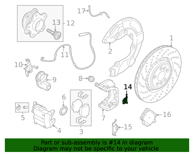Genuine BMW 34306884799 M Performance Red Rear Brake Caliper Clip