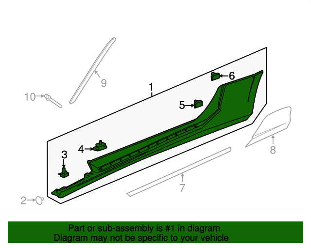 20162023 Chevrolet Camaro Primed Driver Side Rocker Panel Molding