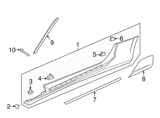 2016-2025 GM Rocker Panel Molding Clip 11547211 GM | GMPartsDirect.com