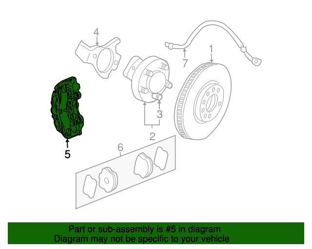 20112013 Chevrolet Corvette Gray Front Passenger Side Disc Brake