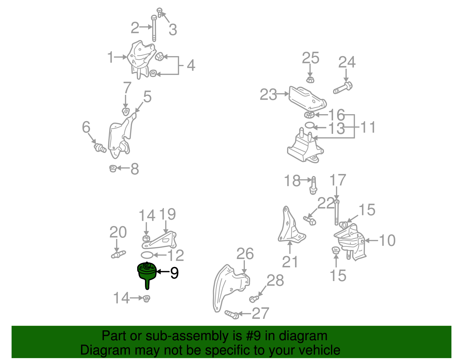 Trans Mount - Buick (25736430)