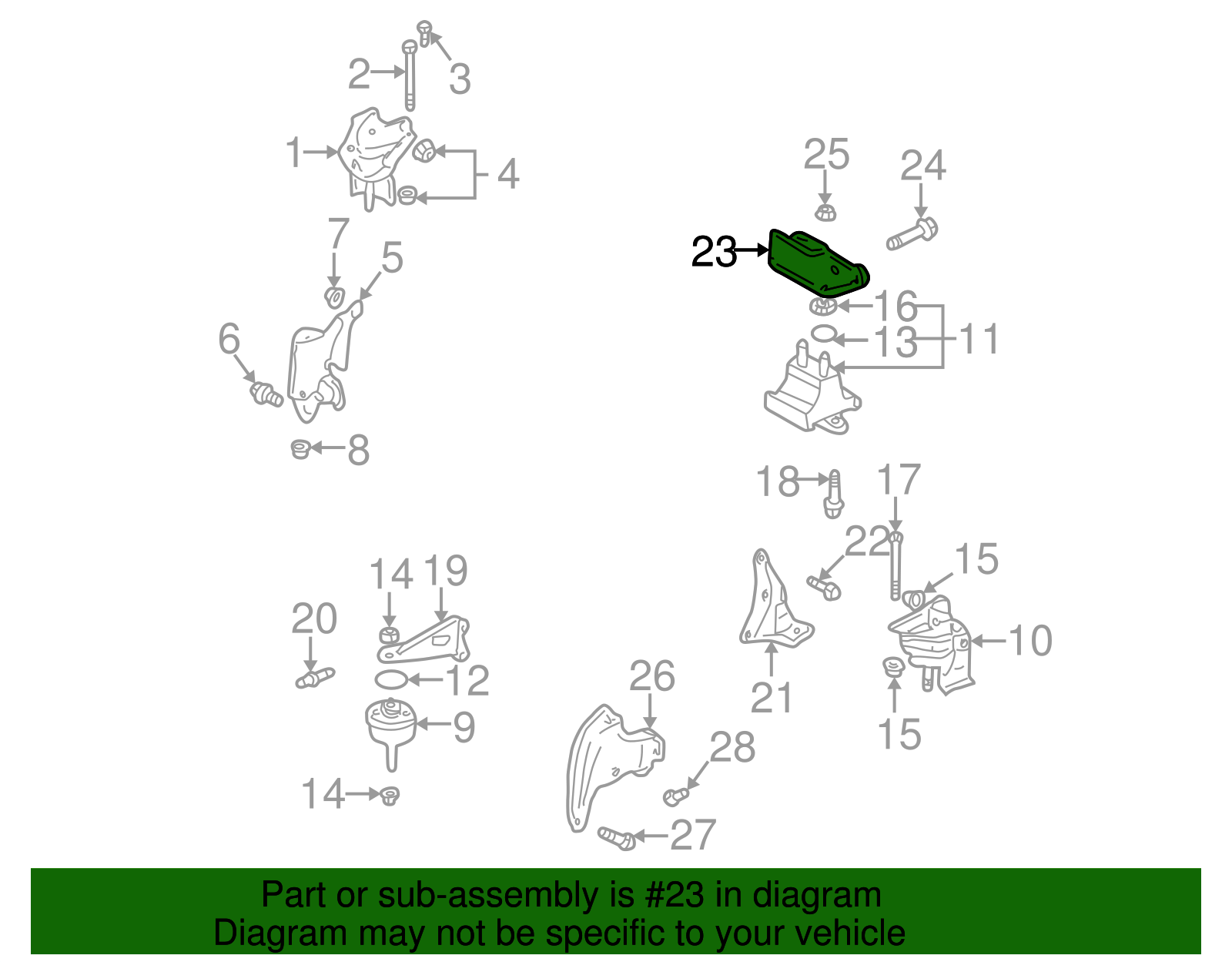 Rear Bracket - GM (25677169)