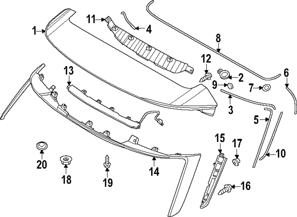 87211-R5000 - Center High Mount Stop Light Cover 2021-2025 Kia Sorento ...