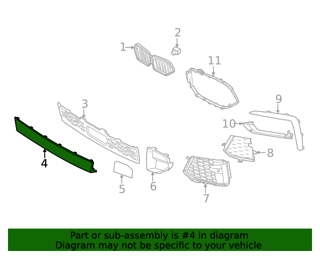 51-11-8-080-960 - Trim Molding - 2020-2023 BMW X6 | Buy BMW Parts Now