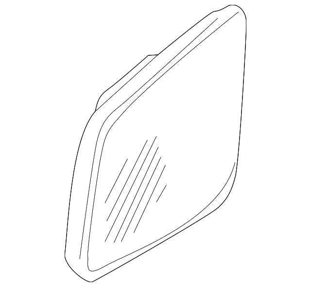 Glass, O/S Rear View Mirror (W/Bkg Plate) - GM (92214580)