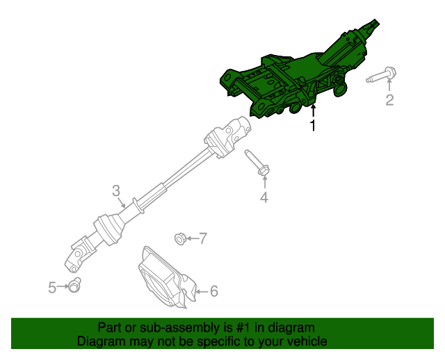 DB5Z3C529S Steering Column 20132019 Ford Ford Parts Direct