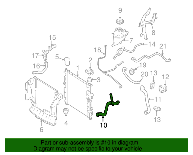 251-501-14-82 - Upper Hose 2006-2007 Mercedes-Benz | Mercedes-Benz 