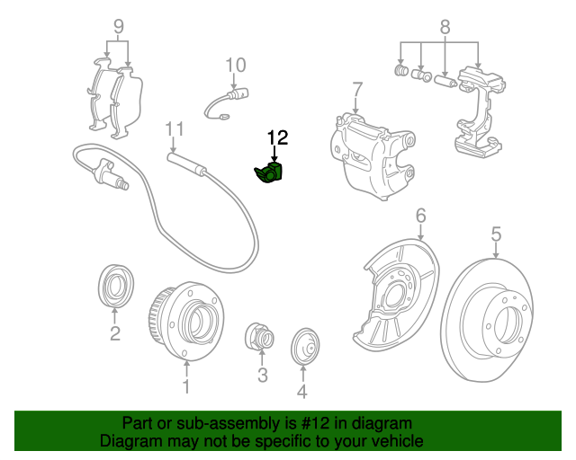 33181181310 19922002 BMW ABS Sensor Clip (33181181310) BMW of