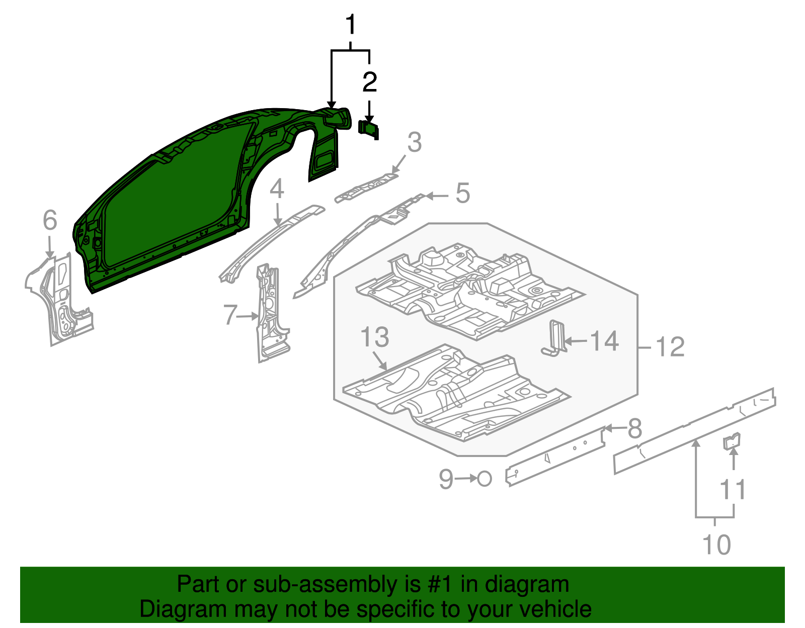 Frame Assembly, Body Side Otr - GM (10388403)
