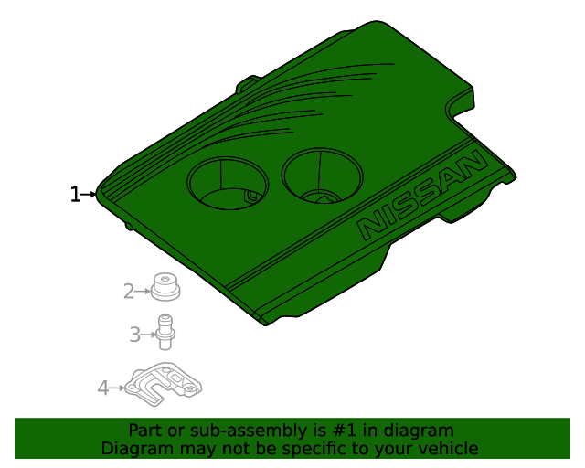 2021 Nissan Rogue Engine Cover 140416RA0A