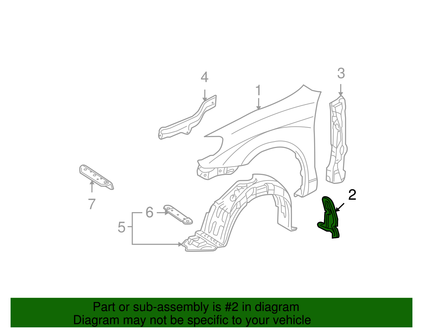 Fender Support Plate - Toyota (53834-02030)