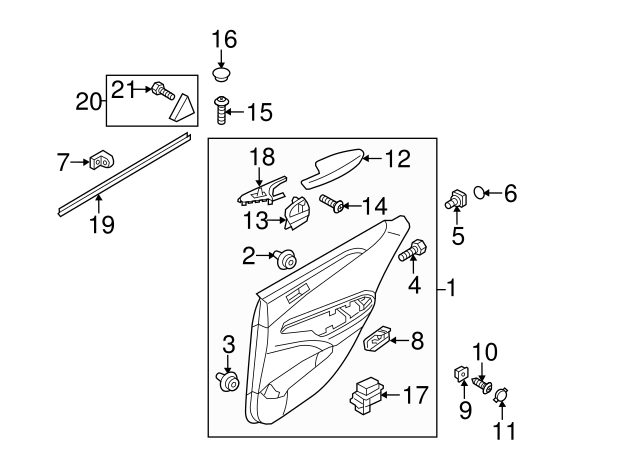Genuine Hyundai 83720-3S000-RY Door Armrest Assembly Genuine Hyundai 83720-3S000-RY Door Armrest Assembly