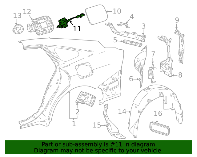 20212023 Toyota Mirai Fuel Door Latch 7703062030 Toyota Parts Center