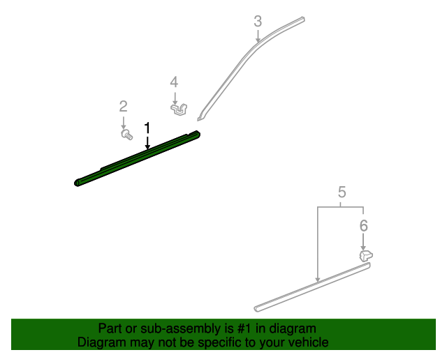 20032007 Honda Accord Belt WeatherStrip 72450SDAA12 XportAuto