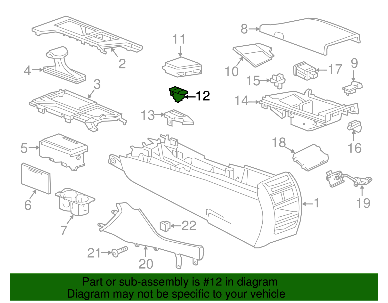Jet Black Vehicle Stability Control System Switch - GM (84065259)