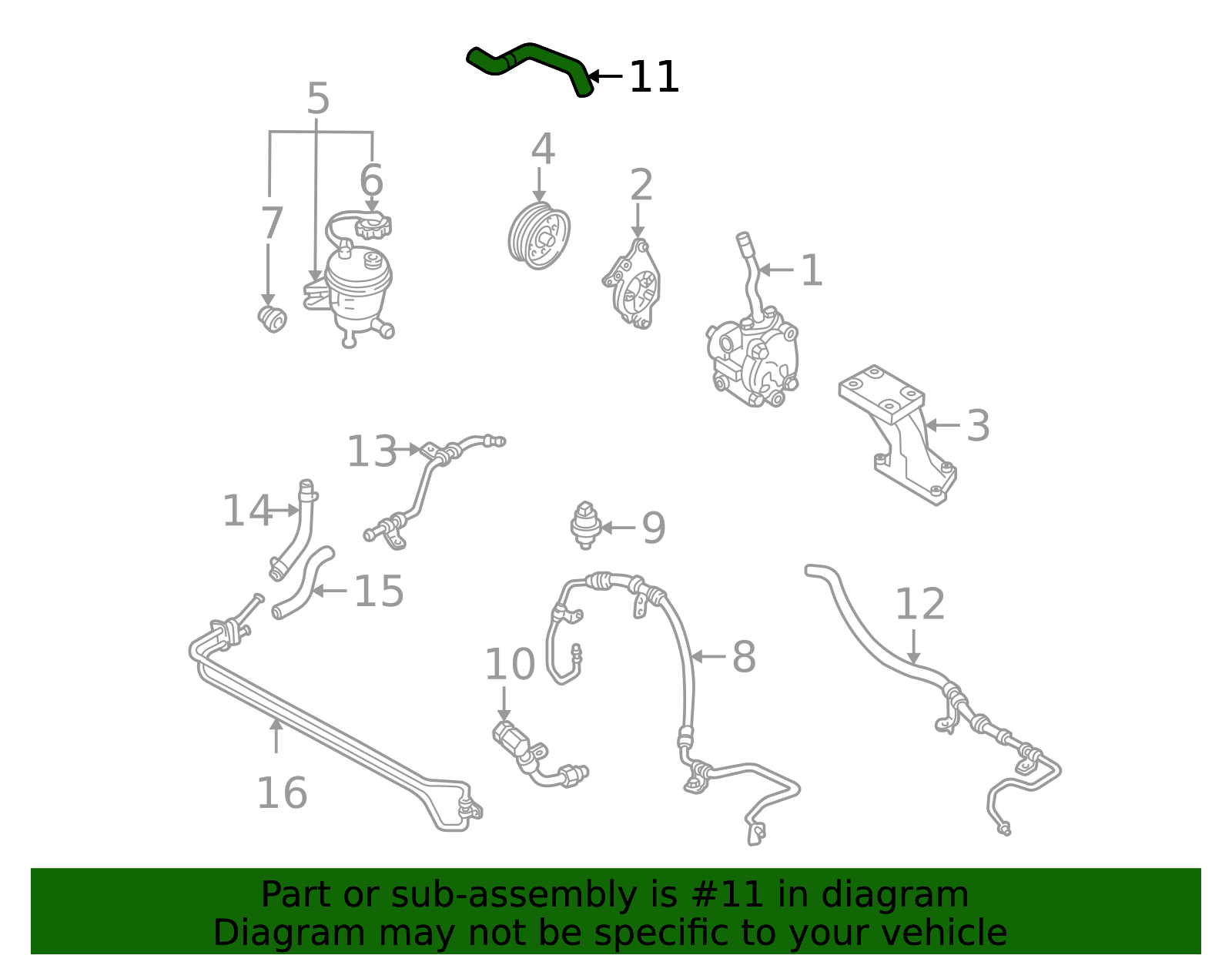Reservoir Hose - Ford (YL8Z-3691-BA)