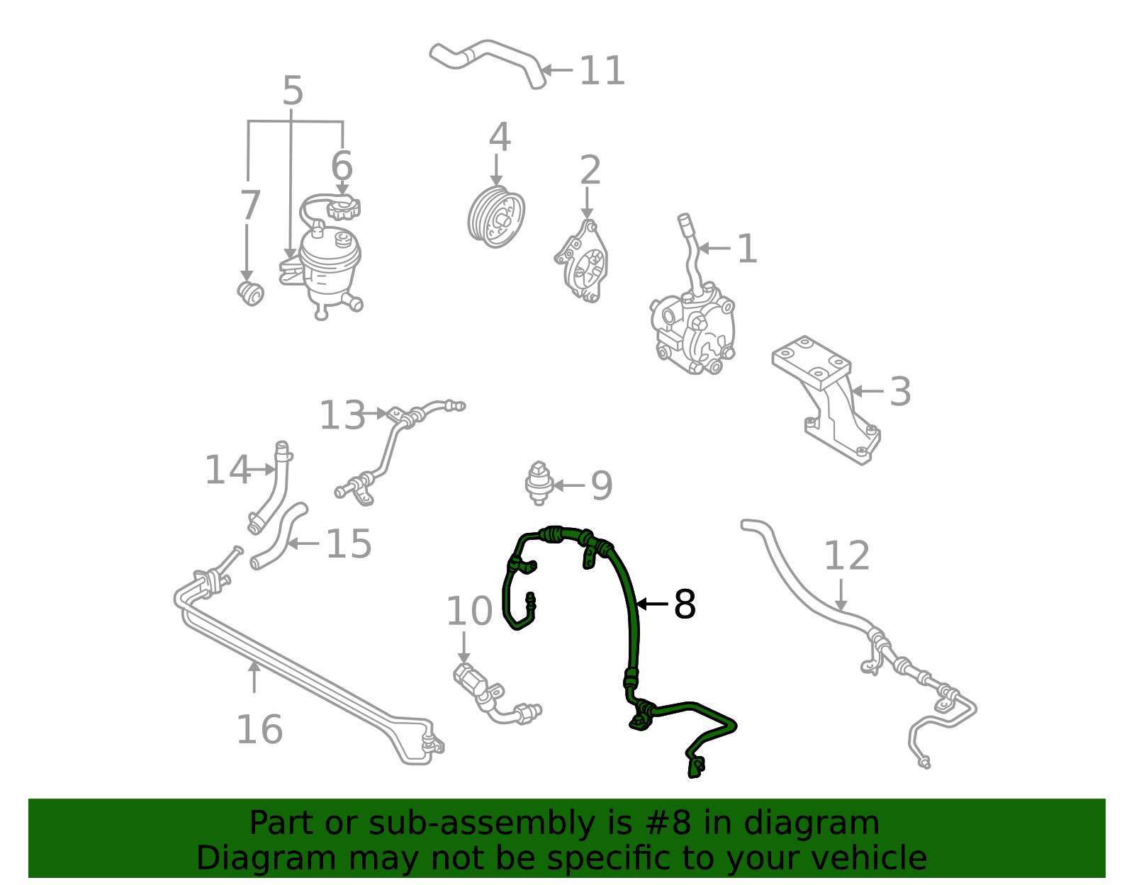 Pressure Hose - Ford (YL8Z-3A719-DA)