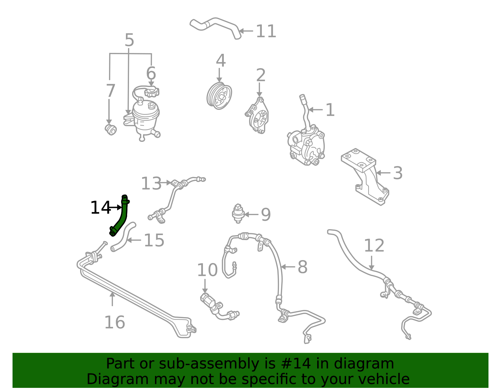 Tube Assembly - Ford (YL8Z-3A713-AC)
