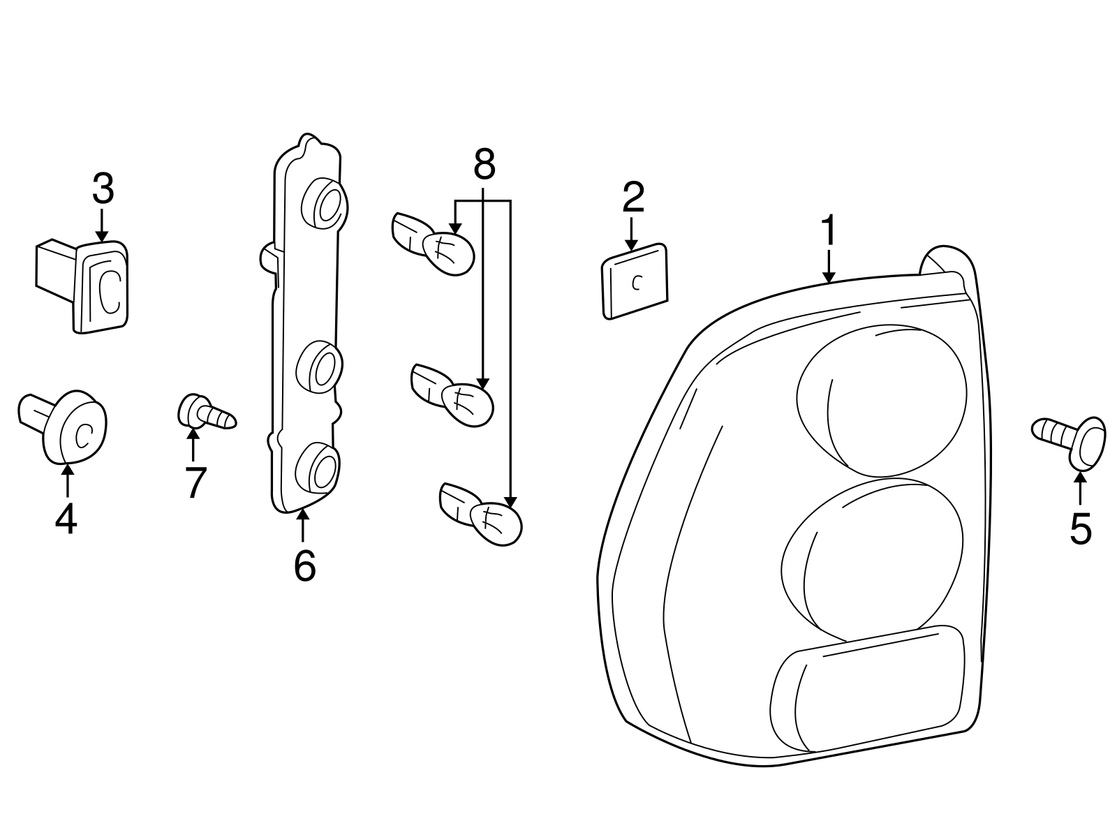 Genuine GM Tail Lamp Assembly Retainer 15284612 eBay