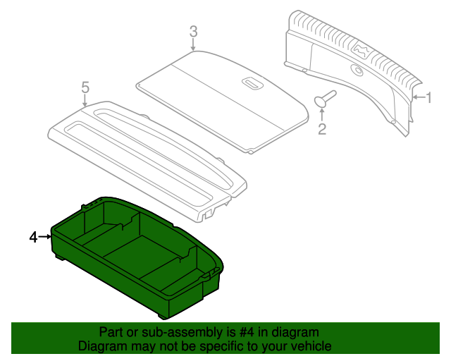 85725E4000GA6 Cargo Box 20152019 Kia Soul EV Kia Auto Parts