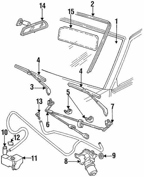 Wiper & Washer Components for 1988 Oldsmobile Cutlass Ciera #0