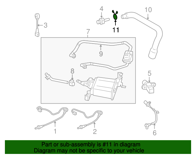 9046618002 PCV Hose Clip 20052008 Toyota Corolla OEM Genuine