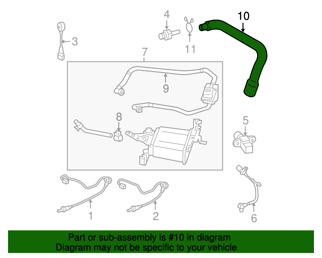 OEM 20032008 Toyota PCV Valve Hose Part 1226222040 Modern Toyota