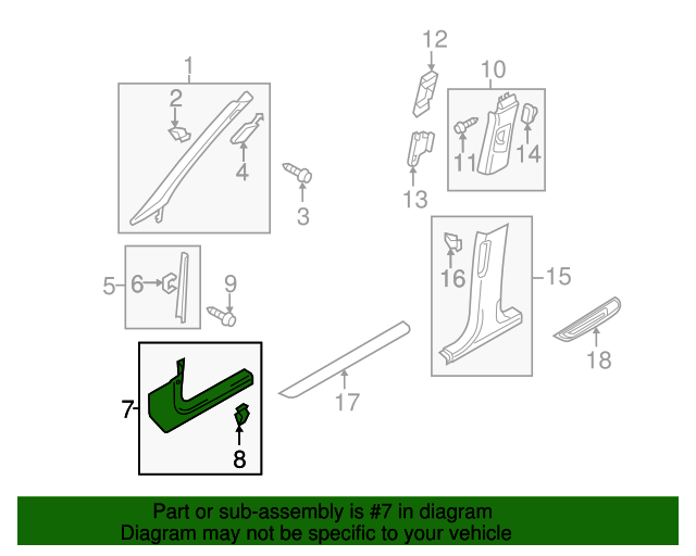 8K1867271C4PK Kick Panel Trim 20092016 Audi