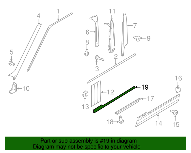 2013-2022 Land Rover Range Rover Side Molding LR105108 | JaguarParts.com