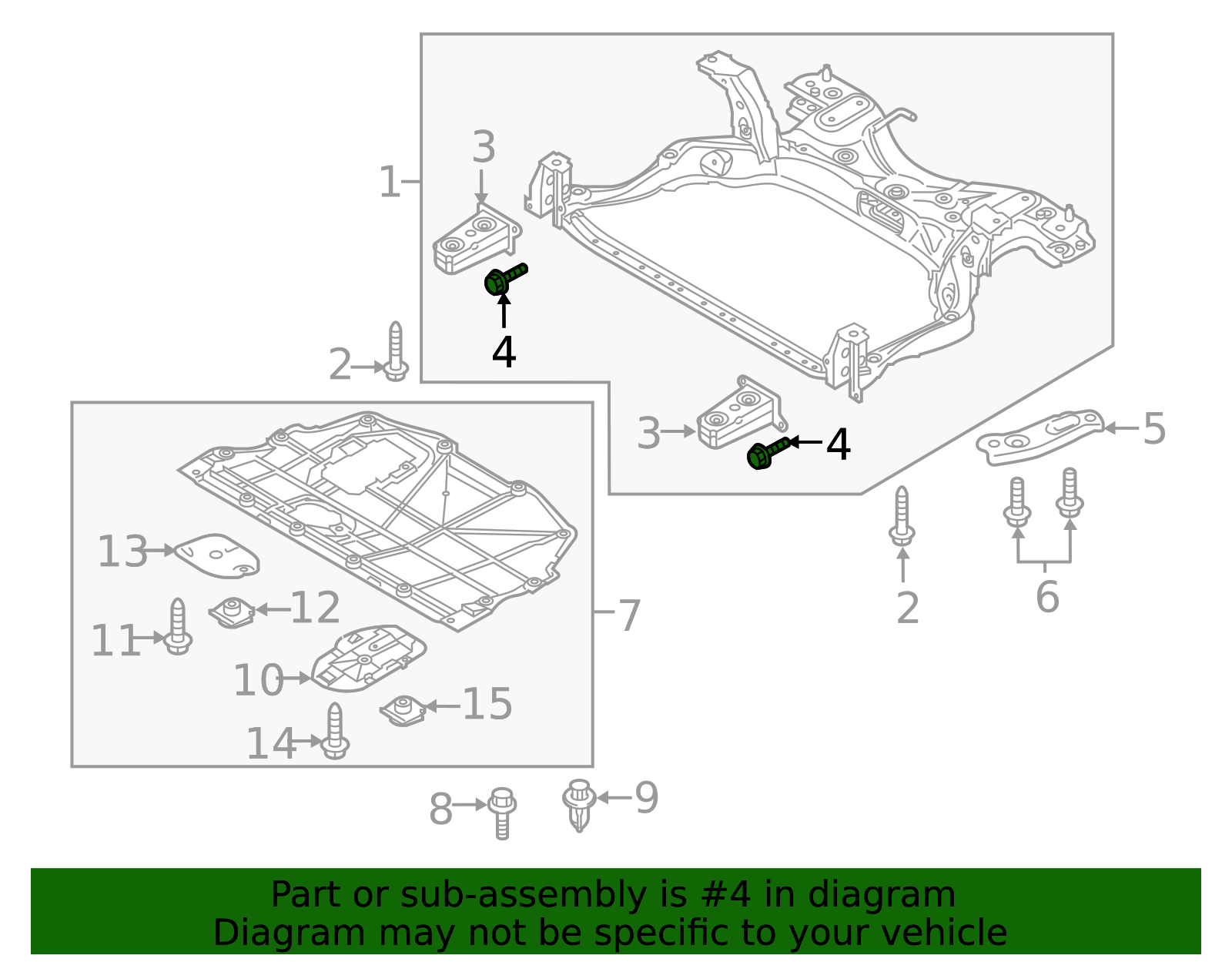 Front Rail Bolt - Scion (90118-WB649)