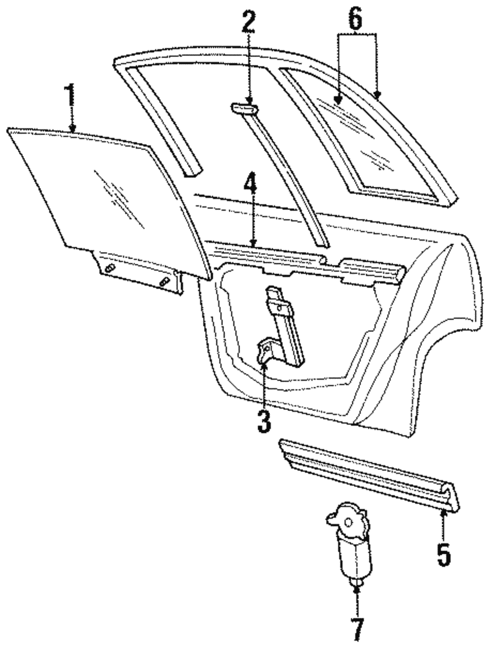 Window Kit, Rear S/D Sta (W/ Rear  S/D Wdo W/Str)-Right-hand - GM (12371646)