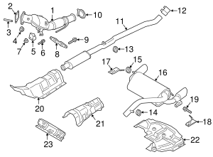 G1FZ-5A289-A - Rear Muffler 2016-2018 Ford Focus Ford OEM Parts Direct
