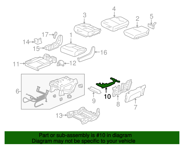 Honda Genuine 81131-SM4-A21ZC Seat Cushion Trim Cover Right Front