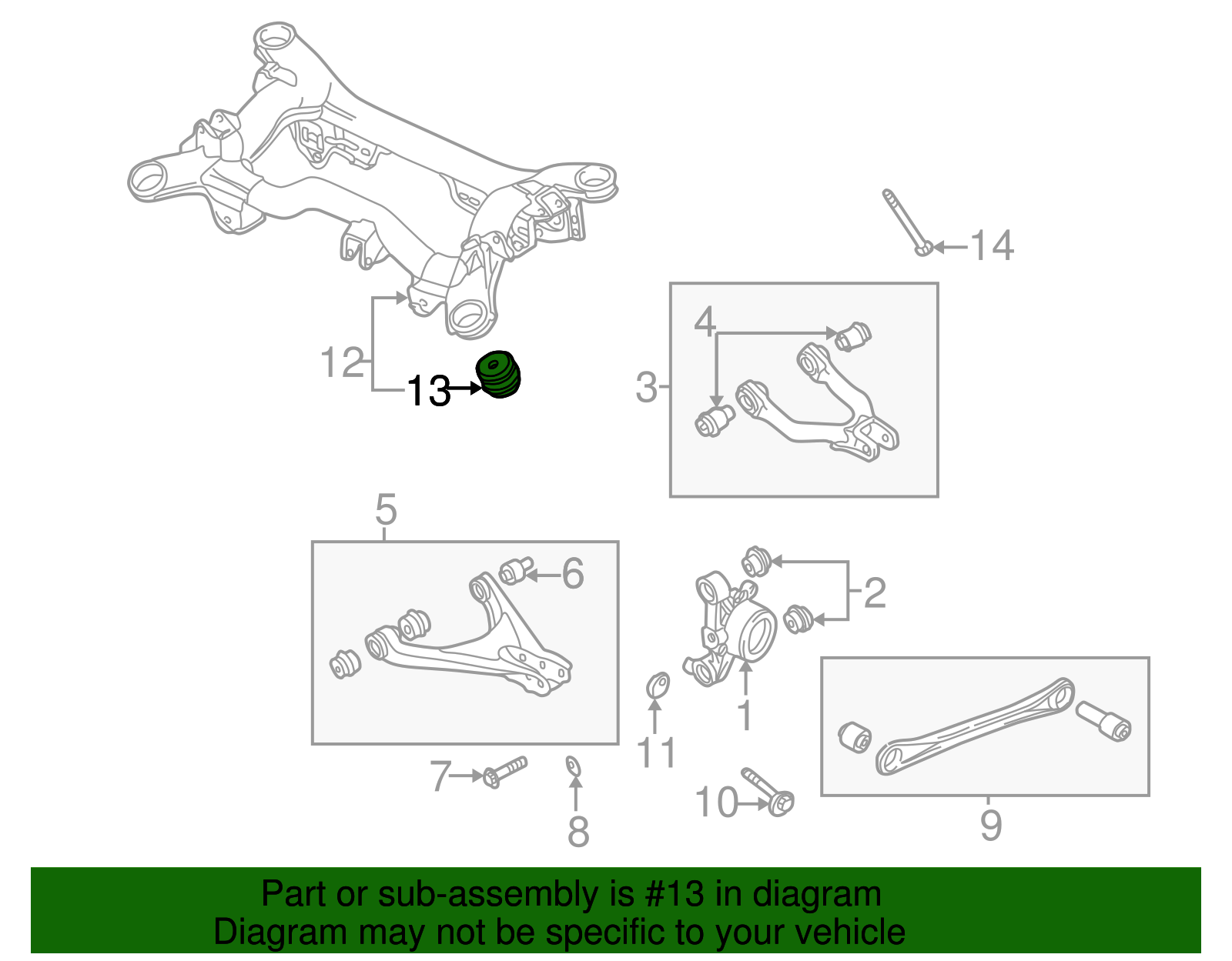 Suspension Cross-Member Mount Bushing - Volkswagen (8E0-505-145-M)