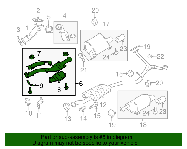 44620AB630 Catalytic Converter 2009 2010 Subaru Forester World