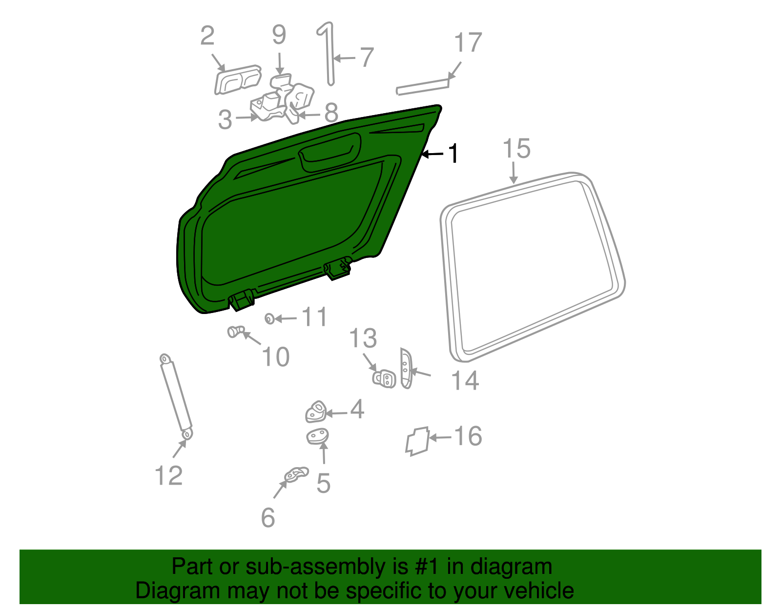 Lift Gate - GM (12386676)