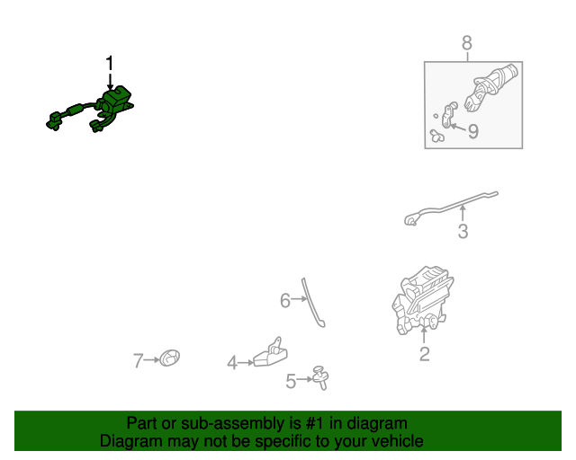 20012006 Mazda Tribute Window Lock EF91623A0